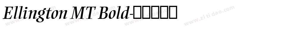 Ellington MT Bold字体转换